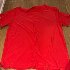 lululemon athletica Red Short Sleeve Tee